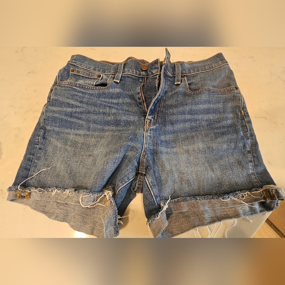 J. Crew Distressed Blue Denim Women's Shorts